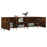 TV Cabinet Smoked Oak 150x30x50 cm Engineered Wood 829105