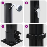 Outdoor Solar shower Black 217 cm PVC and Aluminium 42003407