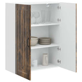 Wall Cabinet LUCCA Smoked Oak 80 x 31 x 100 cm Engineered Wood 885150