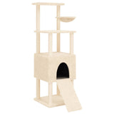 Cat Tree with Sisal Scratching Posts Cream 153 cm 172115