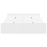 Storage Bed Frame White 120 x 190 cm Engineered Wood 3335325