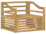 Outdoor Sofa Solid Acacia Wood White 3439111