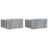 Wall-Mounted Bedside Cabinet 2 pcs Grey Sonoma Engineered Wood 898288