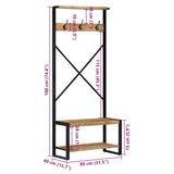 Clothes Rack 80x40x190 cm Solid Rough Wood Mango 4015961