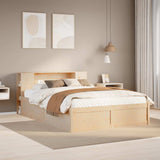 Bed Frame without Mattress 140x200 cm Solid Wood Pine 3323416