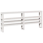 Bed Frame with Headboard without Mattress White 200x200 cm 3305978