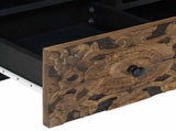 TV Cabinet with Shelf Brown 100 x 33.5 x 46 cm Solid Mango Wood 4018350