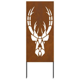Garden Privacy Screen Rusty 50 x 140 cm Weathering steel 876335