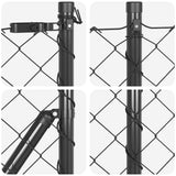 Welded Wire Fence with Spikes 10 x 1 m PVC-Coated Steel 3351185