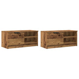 ZNTS TV Cabinets 2 pcs Old Wood 80x35x36.5 cm Engineered Wood 856855