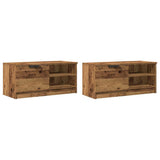 TV Cabinets 2 pcs Old Wood 80x35x36.5 cm Engineered Wood 856855