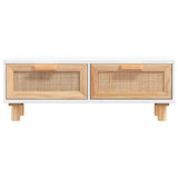 Coffee Table White 80x40x30 cm Engineered Wood&Solid Wood Pine 345621