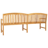 Handcarved Rose Bench Natural 228 x 60 x 90 cm Solid Teak Wood 42030016
