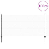 Welded Wire Fence 100 x 1.2 m PVC-Coated Steel Grey 3336935