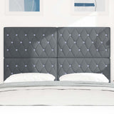 Headboard with Headboard Dark Grey 144 cm Faux Leather 3337759