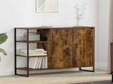 Side Cabinet Smoke Oak 96.5 x 30 x 75 cm Engineered Wood 886614