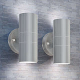 Outdoor LED Wall Lights 2 pcs Stainless Steel Up/Downwards 42415