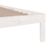 Bed Frame without Mattress White Solid Wood 100x200 cm 814745