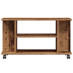 ZNTS TV Cabinet with Castors Old Wood 80x40x45 cm Engineered Wood 855790