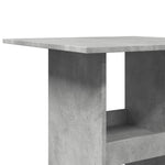 ZNTS Bar Table with Storage Concrete Grey 60x60x102 cm Engineered Wood 854331