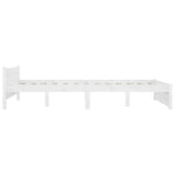 Bed Frame without Mattress with Drawers White Double 3103545