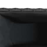 Garden Planter with 3 Pots Black 105x30x32 cm Poly Rattan 366416