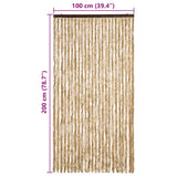 Fly Curtain Beige 100x200 cm Chenille 377377