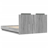 Bed Frame without Mattress Grey Sonoma 135x190 cm Double 3209959