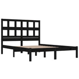 Bed Frame without Mattress Black 140x190 cm Solid Wood Pine 3104462