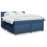 Box Spring Bed with Mattress Blue 180x200 cm Fabric 3285987