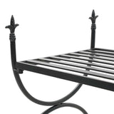 245940 Bench Vintage Style Metal 83x42x55 cm Black