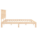 Bed Frame without Mattress 200x200 cm Solid Wood Pine 3193681