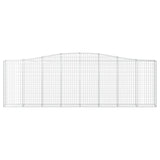 Arched Gabion Basket 400x30x120/140 cm Galvanised Iron 153406