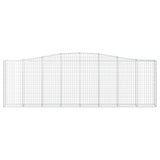 Arched Gabion Baskets 6 pcs 400x30x120/140 cm Galvanised Iron 3145843
