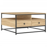 ZNTS Coffee Table Sonoma Oak 80x80x45 cm Engineered Wood 835290