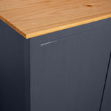 2-Door Wardrobe Hill Grey 89x50x170 cm Solid Pine Wood 288949