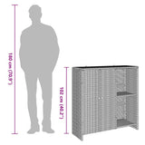Storage Cabinet with Shelf Brown 100 x 36 x 102 cm Rattan 4103822