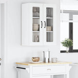 Wall Glass Cabinet LUCCA White 60 x 31 x 80 cm Engineered Wood 885085