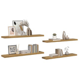 Wall Shelf 4 pcs Brown 120 x 23.5 x 4 cm Engineered Wood 42019958