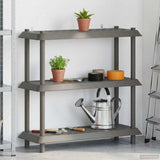Shelving Unit 3-Tier 100 x 40 x 96 cm PP Light Grey 8011747