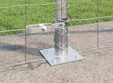 Outdoor Euro Fence with Concrete Base 10 x 1.6 m Silver Mesh 3351020