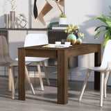 ZNTS Dining Table Brown Oak 140x74.5x76 cm Engineered Wood 815200