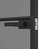 Interior Door 76 x 201.5 cm Tempered Glass and Aluminium 42054101