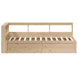 Bookcase Bed without Mattress 100x200cm Solid Wood Pine 3324466
