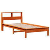 Bookcase Bed without Mattress Wax Brown 90x190 cm Single Solid Wood Pine 855734