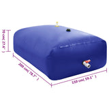 Water Tank with Tap Foldable 2100 L PVC 156333