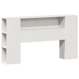 Bookcase Bed without Mattress White 140x200cm Solid Wood Pine 3322360