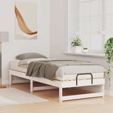 Bed Frame White 80 x 210 cm Solid Pine Wood 873158