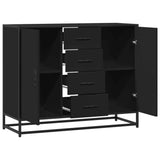 Sideboard Black 92x35x76 cm Engineered Wood 3300825