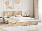 Bed Frame with Storage and Headboard Sonoma Oak 150 x 200 cm 3414455